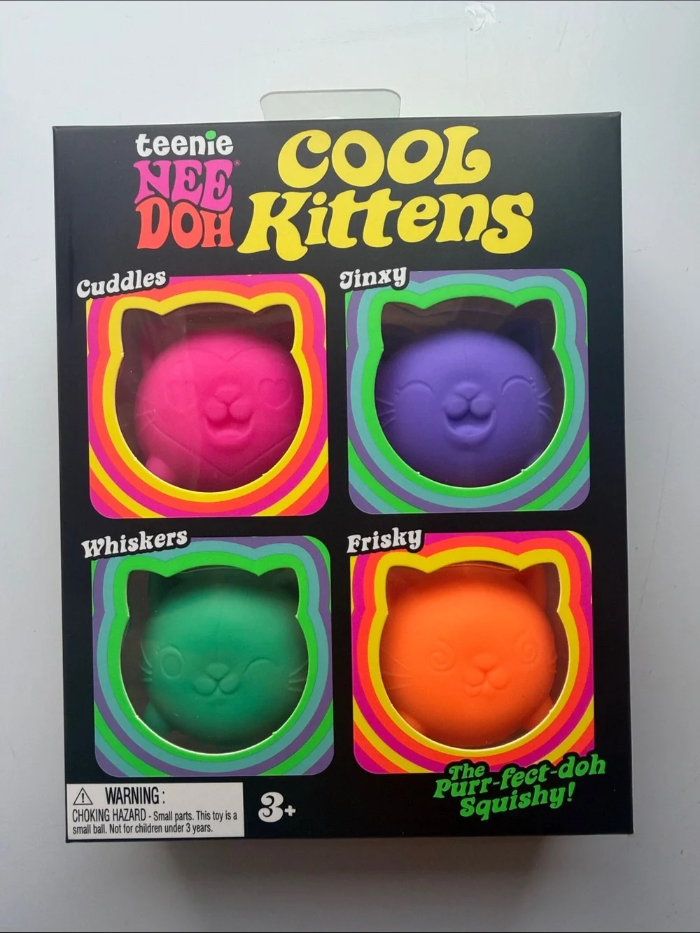NEEDOH Teenie Cool Kittens Squishy set AND Rainbow Needoh Nice-sicle